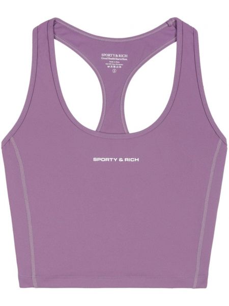 Sportiniai marškinėliai be rankovių Sporty & Rich violetinė