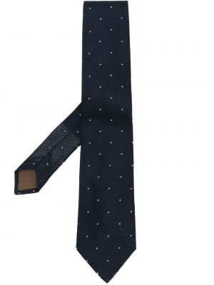 Pikčasta svilena kravata Paul Smith modra