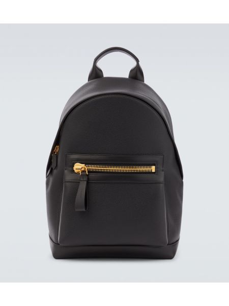 Sac à dos en cuir Tom Ford noir