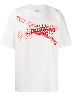 T-krekls ar apdruku Maison Margiela balts