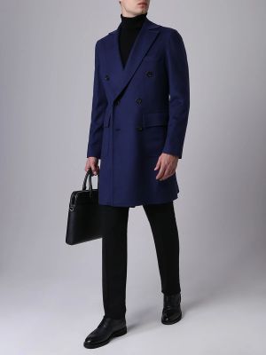 Кашемировое пальто Piacenza синее
