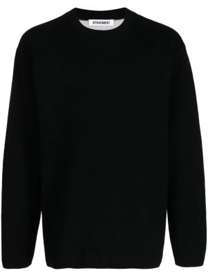 Sweatshirt mit rundem ausschnitt Attachment schwarz