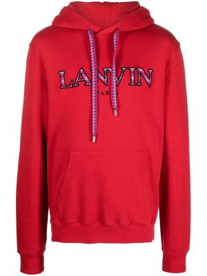 Hoodie con stampa Lanvin rosso