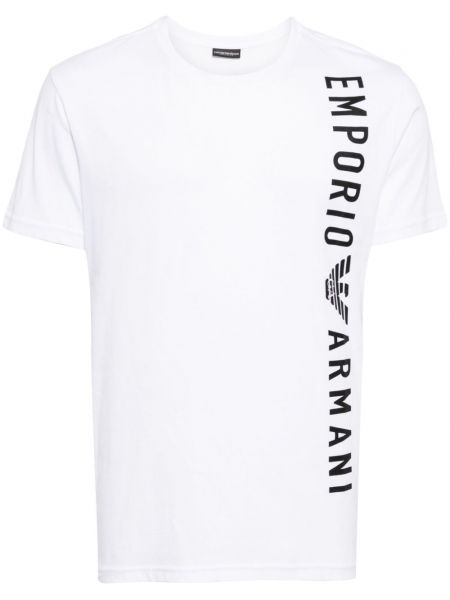 Bavlněné tričko s potiskem Emporio Armani