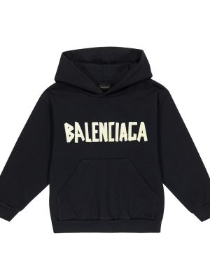 Jersey bomull hettegenser for jenter Balenciaga Kids svart