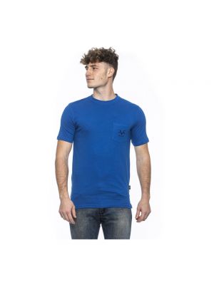 Koszulka bawełniana 19v69 Italia niebieska