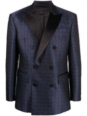 Jacquard dobbeltspent blazer Dsquared2 blå