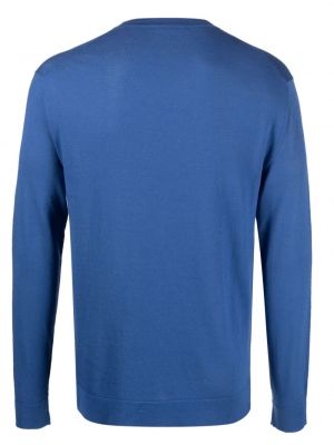 Medvilninis šilkinis megztinis Pt Torino mėlyna