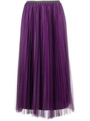 Plisuotas midi sijonas iš tiulio Fabiana Filippi violetinė