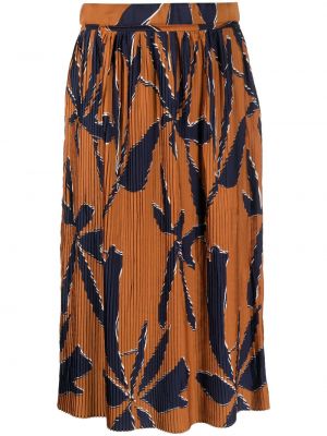 Plisovaná sukňa s potlačou s abstraktným vzorom Ba&sh