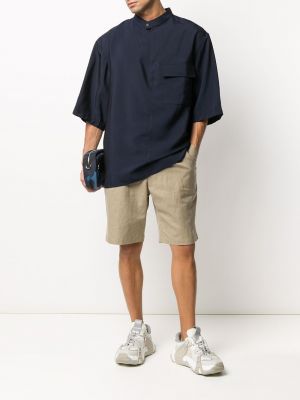 Marškiniai su stovinčia apykakle oversize 3.1 Phillip Lim mėlyna