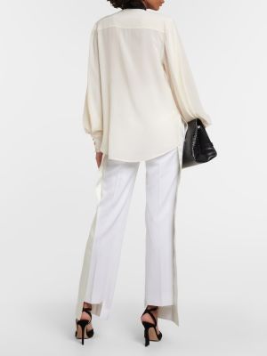 Blusa de seda Victoria Beckham blanco