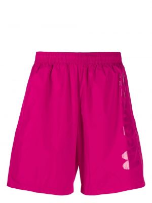 Kratke hlače s printom Alexander Mcqueen ružičasta