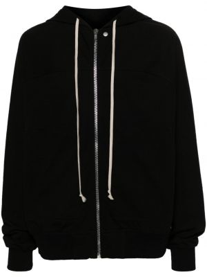Pamučna hoodie s kapuljačom s patentnim zatvaračem Rick Owens