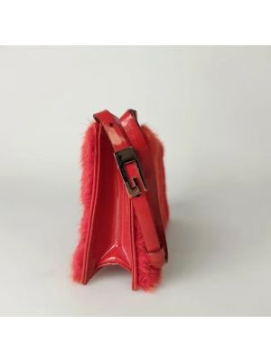 Kopertówka z futerkiem Gucci Vintage czerwona