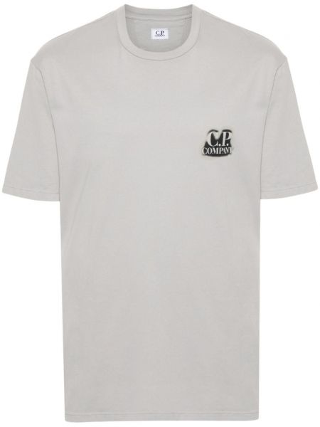 T-shirt aus baumwoll mit print C.p. Company grau