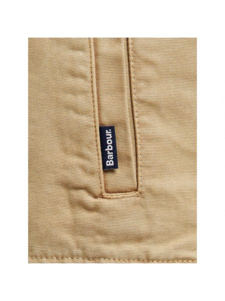 Chaqueta de algodón con bolsillos Barbour beige