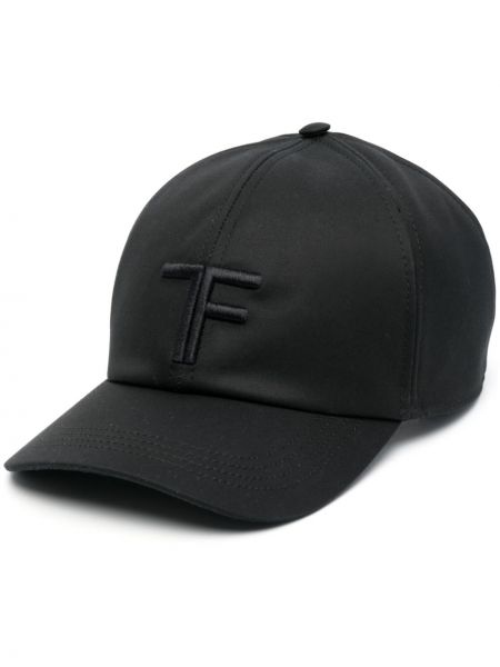 Cappello con visiera di pelle Tom Ford nero