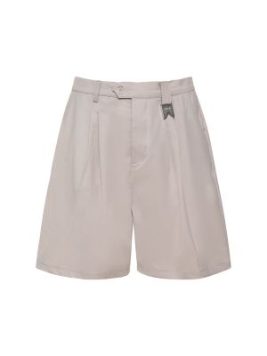 Shorts en coton large Rough. blanc