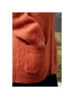 Cárdigan de seda de lana mohair Massimo Alba naranja