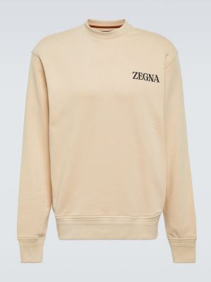 Jersey sweatshirt aus baumwoll Zegna beige