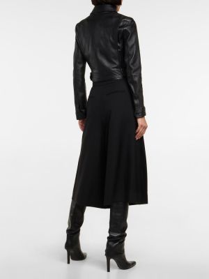 Kožená bunda Saint Laurent černá
