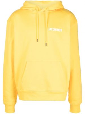 Hoodie con stampa Jacquemus giallo