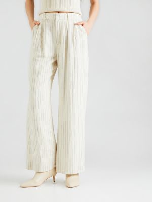 Широки панталони тип „марлен“ Hollister бяло