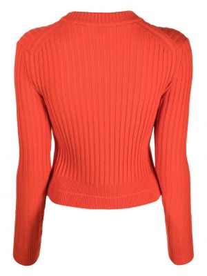 Vilnonis džemperis apvaliu kaklu Filippa K oranžinė