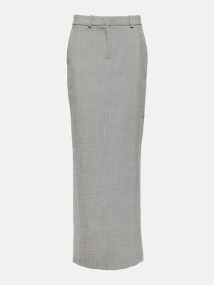 Kockovaná vlnená dlhá sukňa Alessandra Rich