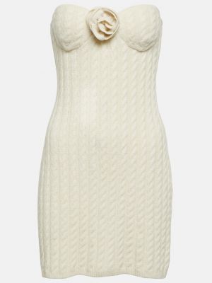 Платье мини с аппликацией Magda Butrym белое