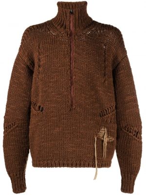 Pletený vlnený sveter Roa hnedá