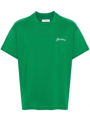 Medvilninis marškinėliai Flâneur žalia