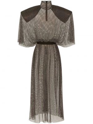 Midi šaty Dolce & Gabbana šedé