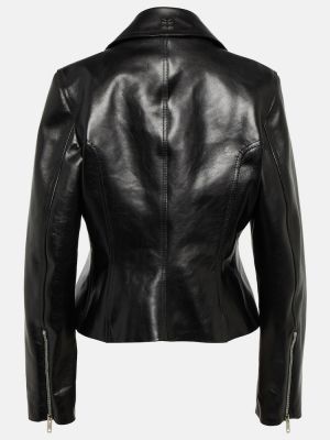 Kožená bunda Givenchy čierna