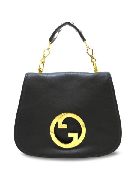 Δερμάτινη τσάντα τσάντα Gucci Pre-owned μαύρο