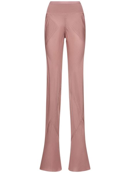 Pantaloni di seta in viscosa baggy Rick Owens rosa
