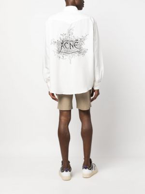 Košile s potiskem s kapsami Acne Studios bílá