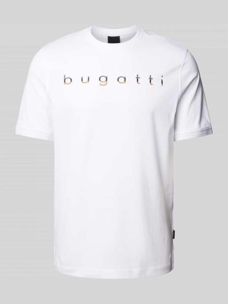 Koszulka z nadrukiem Bugatti biała