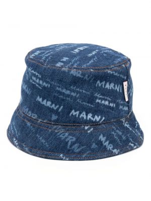 Mütze mit print Marni blau