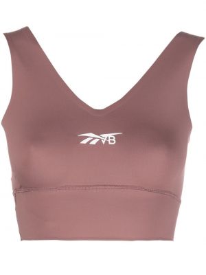 Crop top med v-hals Reebok X Victoria Beckham rosa