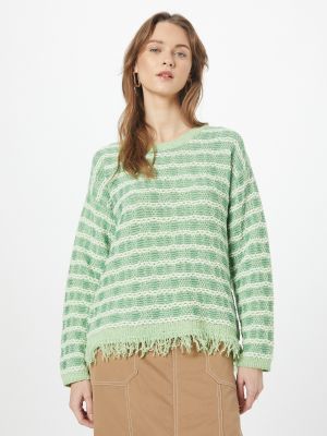 Žakárový sveter More & More zelená