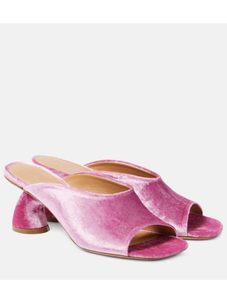 Fløjl mules Dries Van Noten pink