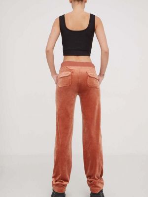 Velurové sportovní kalhoty Juicy Couture hnědé