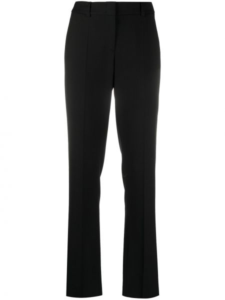 Pantalones rectos de cintura alta Emporio Armani negro