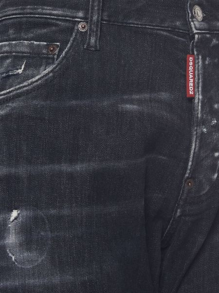 Jeans en coton Dsquared2 noir