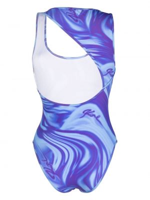 Vientisas maudymosi kostiumėlis Karl Lagerfeld mėlyna