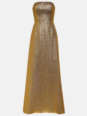 Sukienka długa Carolina Herrera złota