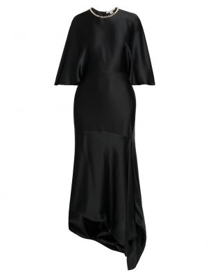 Атласное длинное платье Stella Mccartney черное
