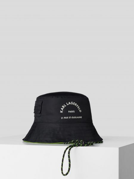 Klobouk z nylonu Karl Lagerfeld černý